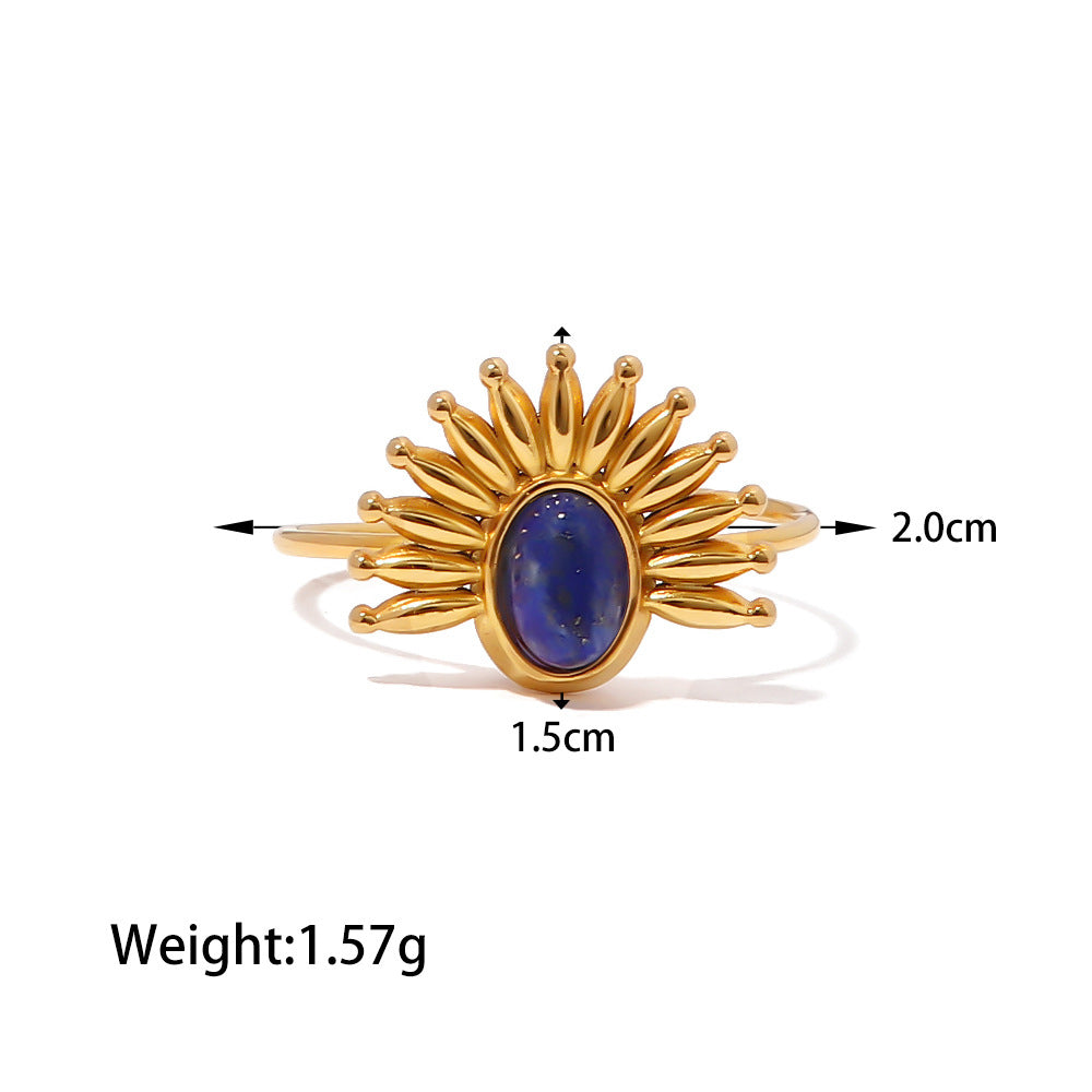 Lapis Sun Ring Jamela Jewelry EG