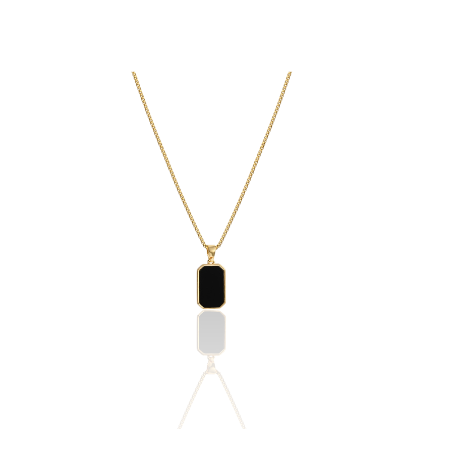 Black Tag Pendant Necklace | For Woman | مقاس خاص بالنساء فقط Jamela Jewelry EG