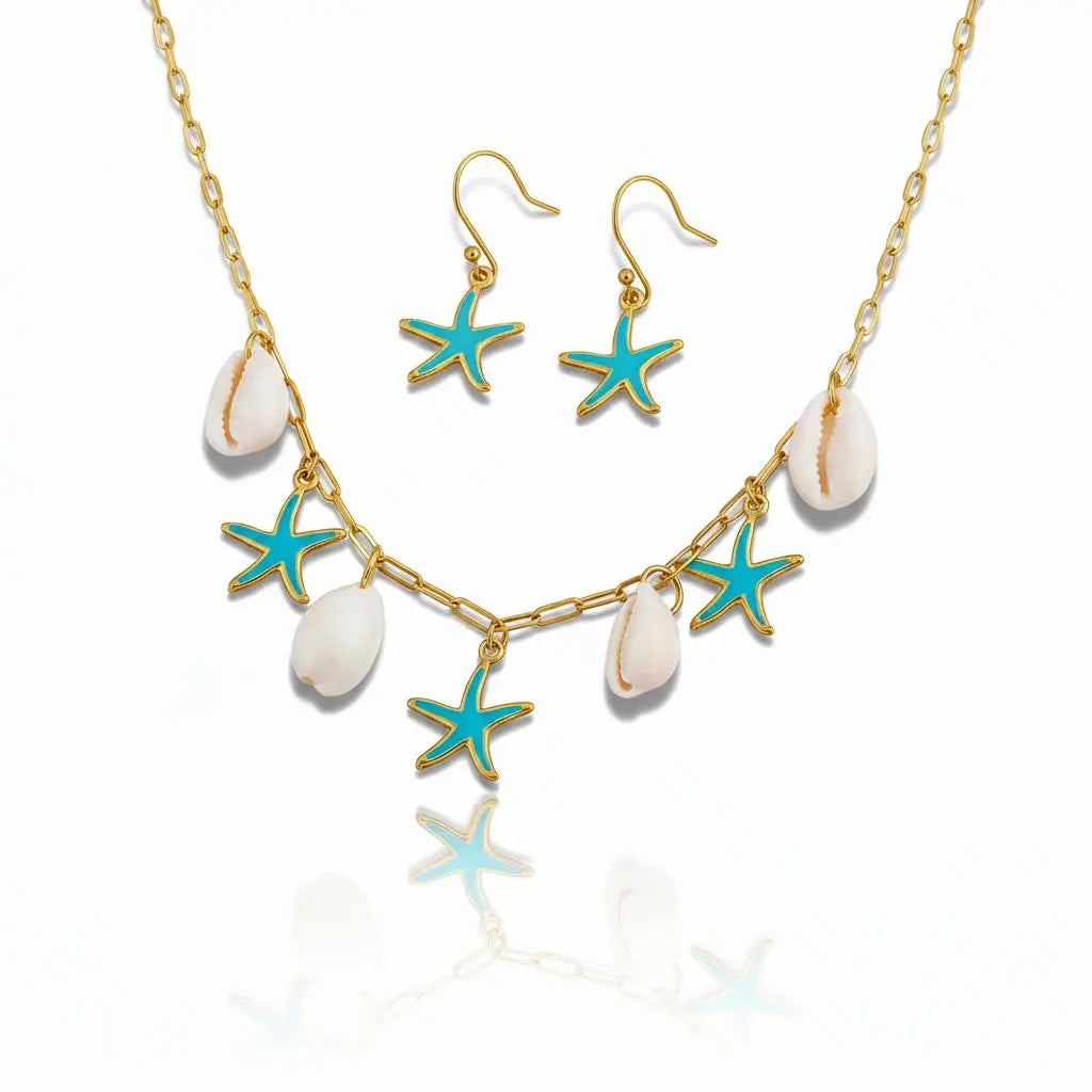 Sea Star Set “Necklace + Earring” Jamela Jewelry EG