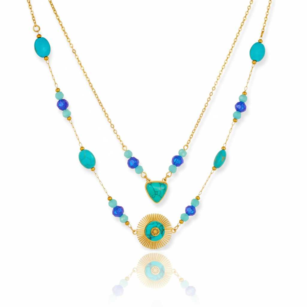 Fayrouz Double Necklace Jamela Jewelry EG