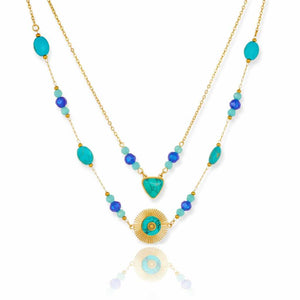 Fayrouz Double Necklace Jamela Jewelry EG