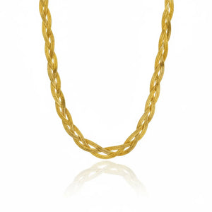 Double Layered Snake Bone Necklace Jamela Jewelry EG