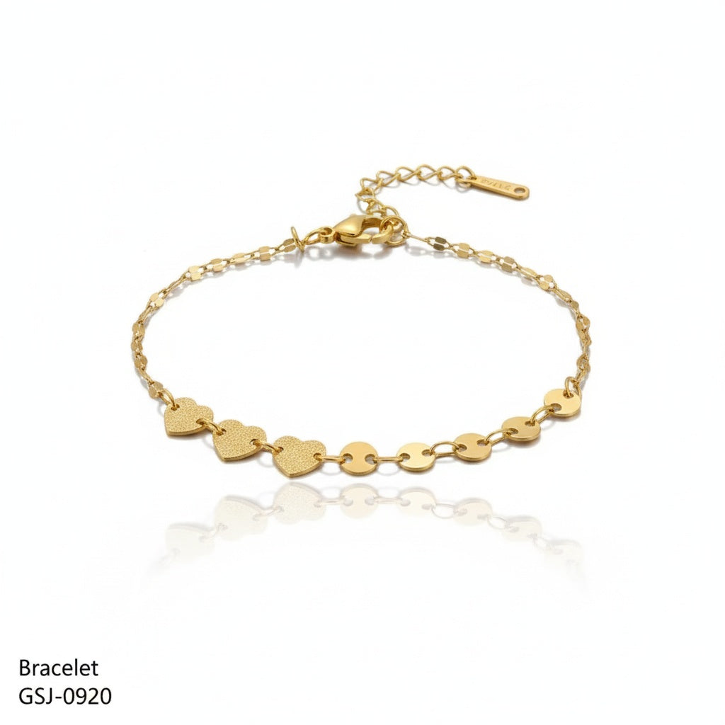 Heart Link Bracelet Jamela