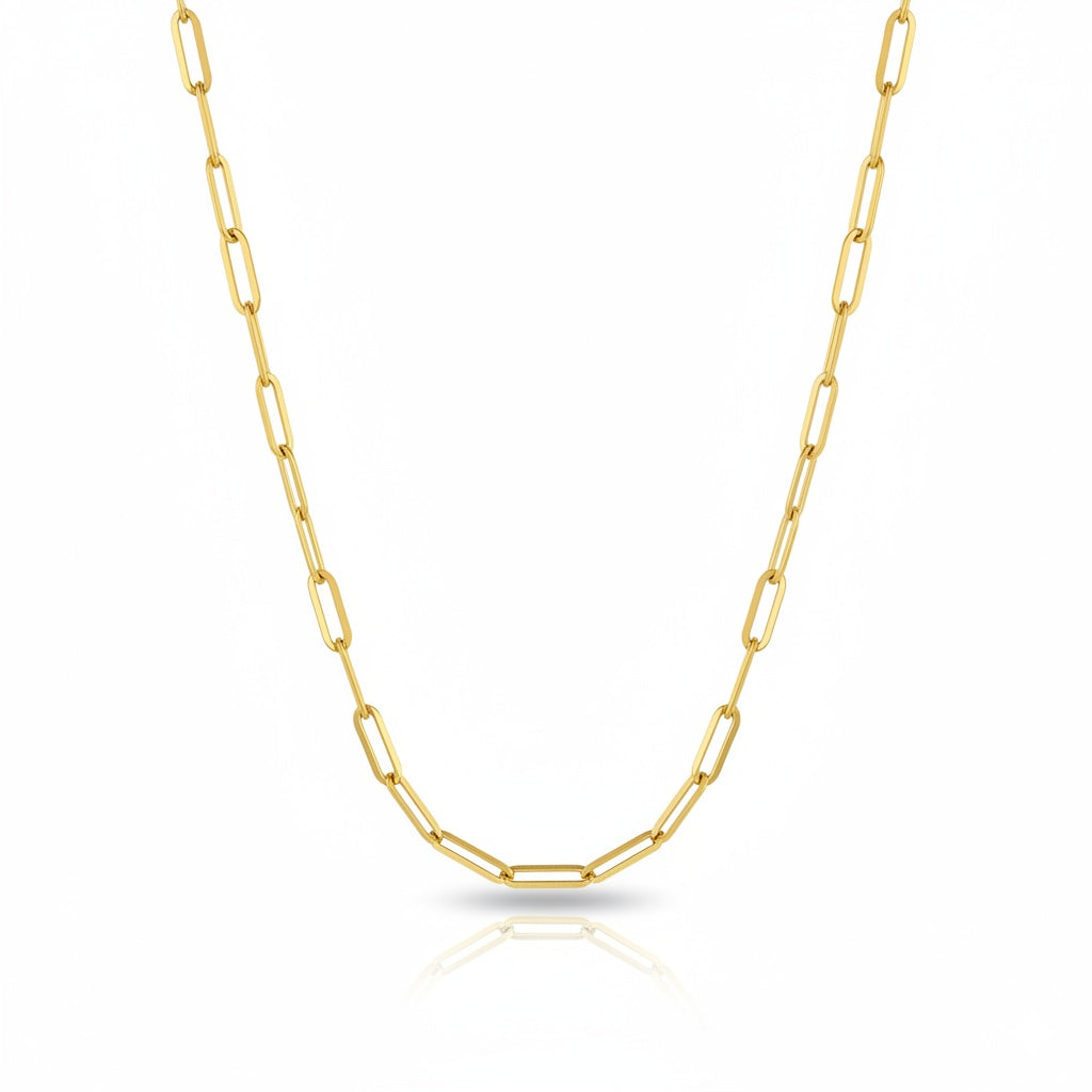 Tiny Paperclip Necklace Jamela Jewelry EG