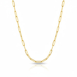 Tiny Paperclip Necklace Jamela Jewelry EG