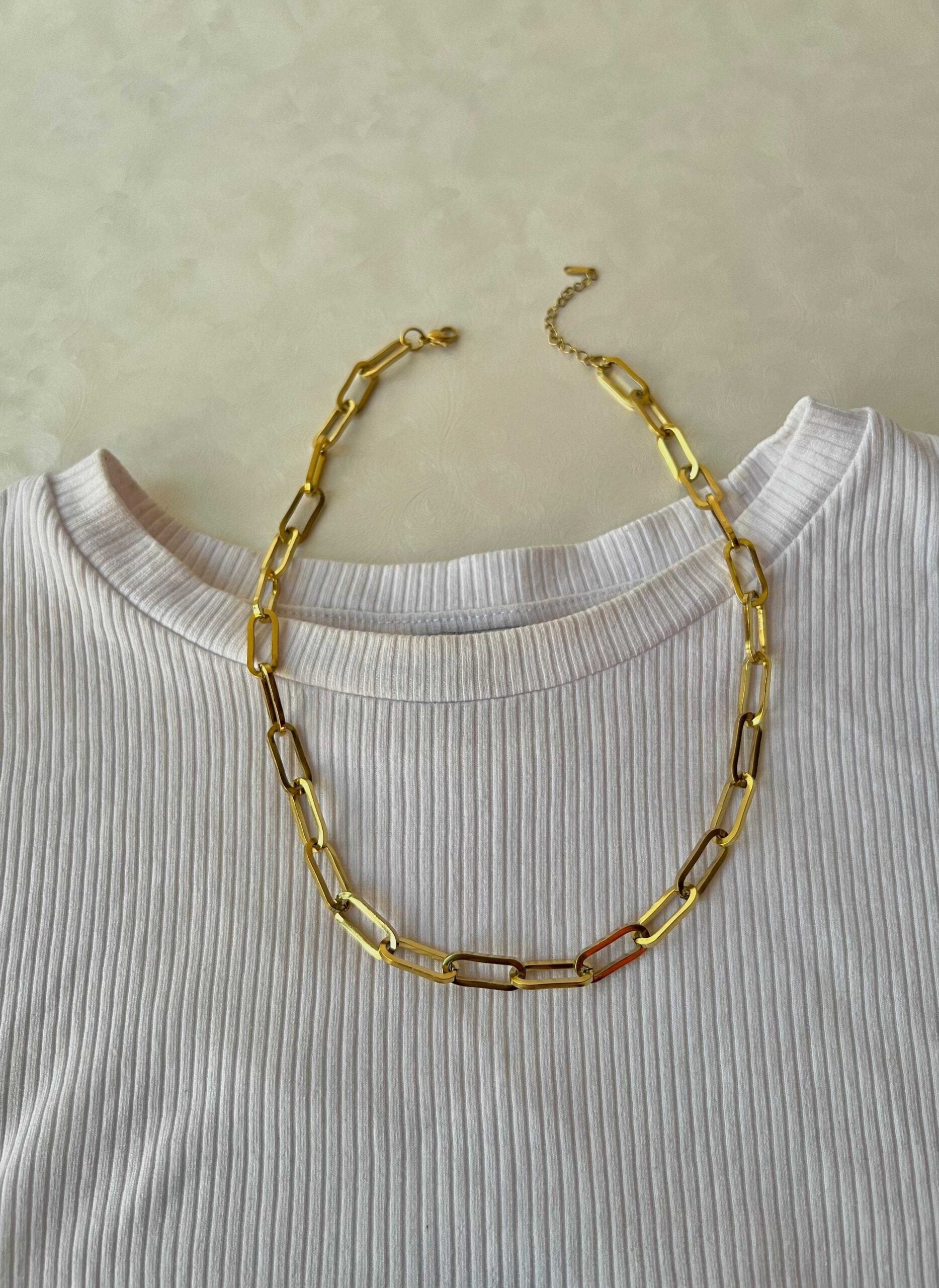 Bold Paperclips Necklace Jamela Jewelry EG