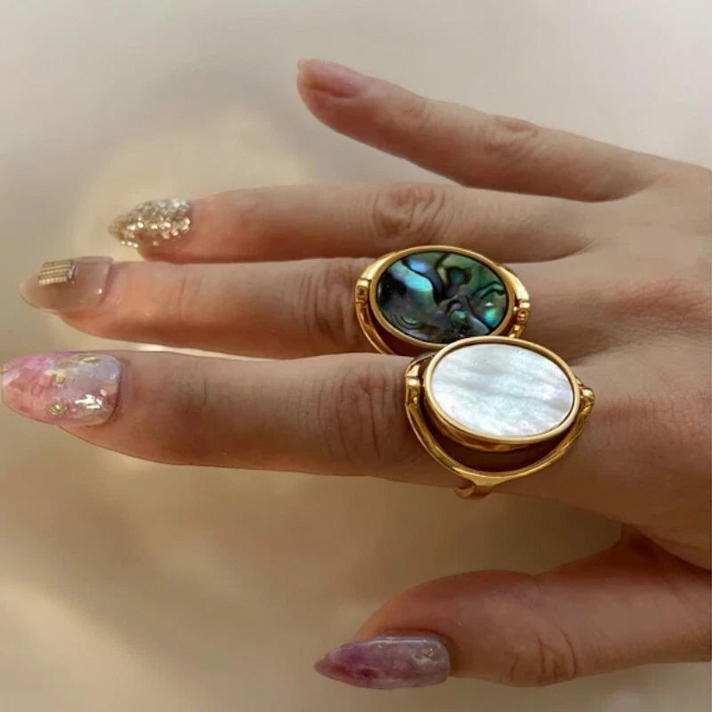 Abalone Shell Ring Jamela Jewelry EG