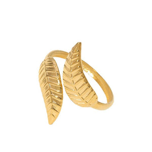 Willow Leaves Free Size Ring Jamela