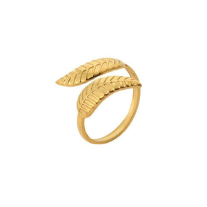 Willow Leaves Free Size Ring Jamela